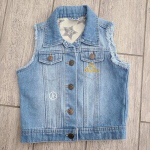 Junk Food Beatles denim vest blue size girls small